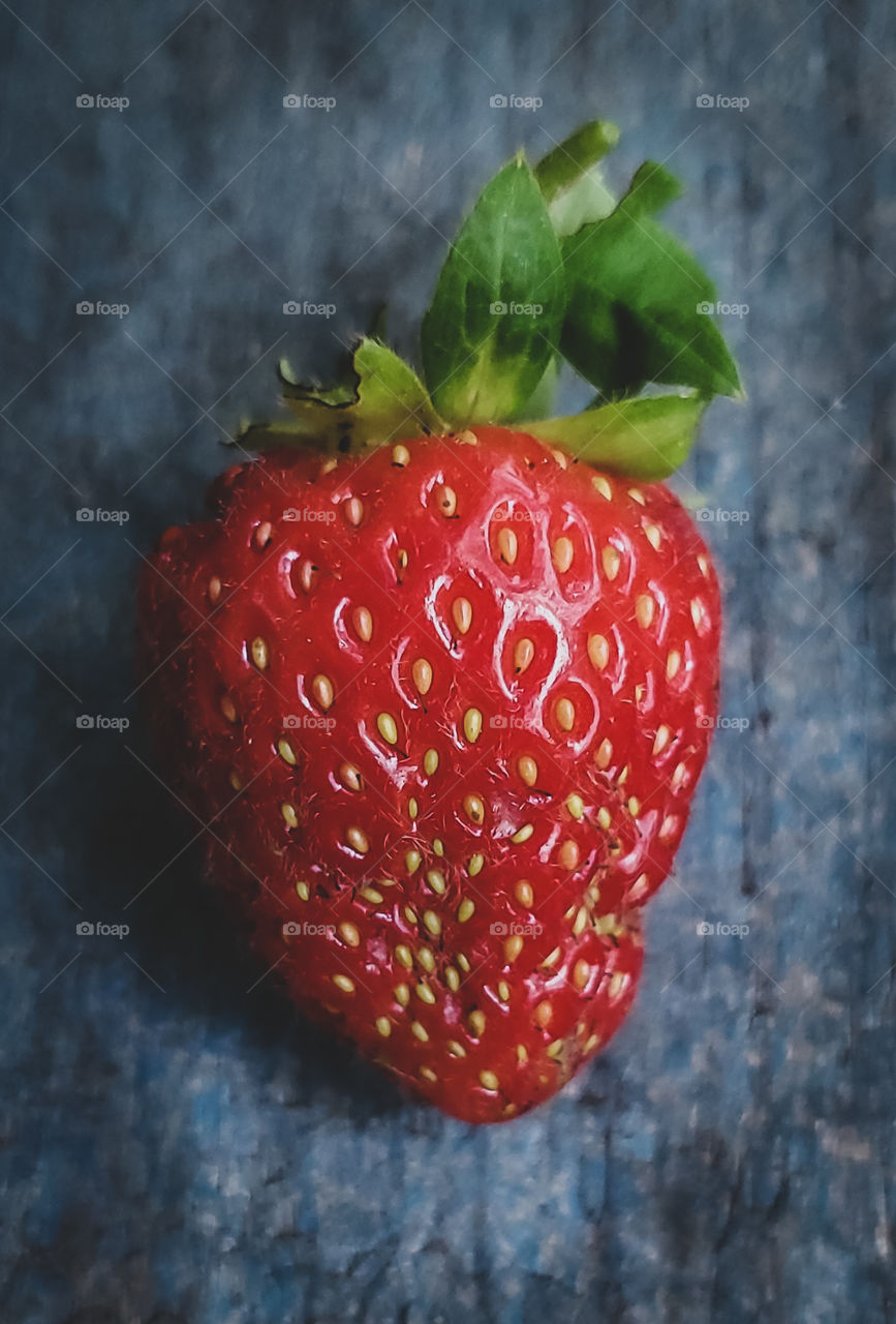 Wonderfully sweet and juicy, red strawberry.