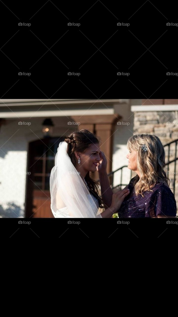 Mother and Daughter at her wedding