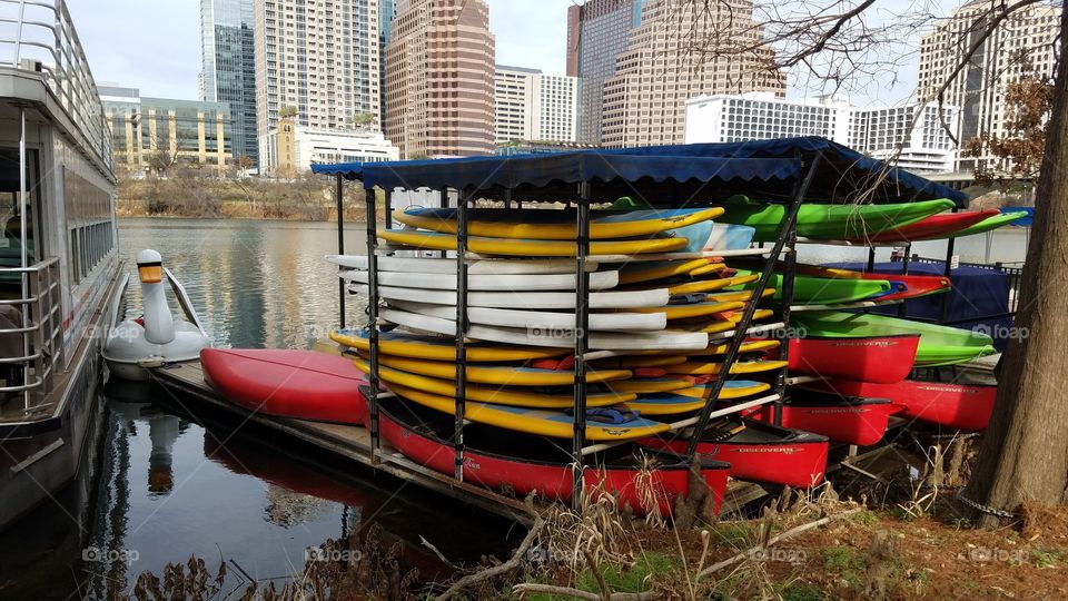 Rental Boats on Lady Bird Lake in Austin, Texas