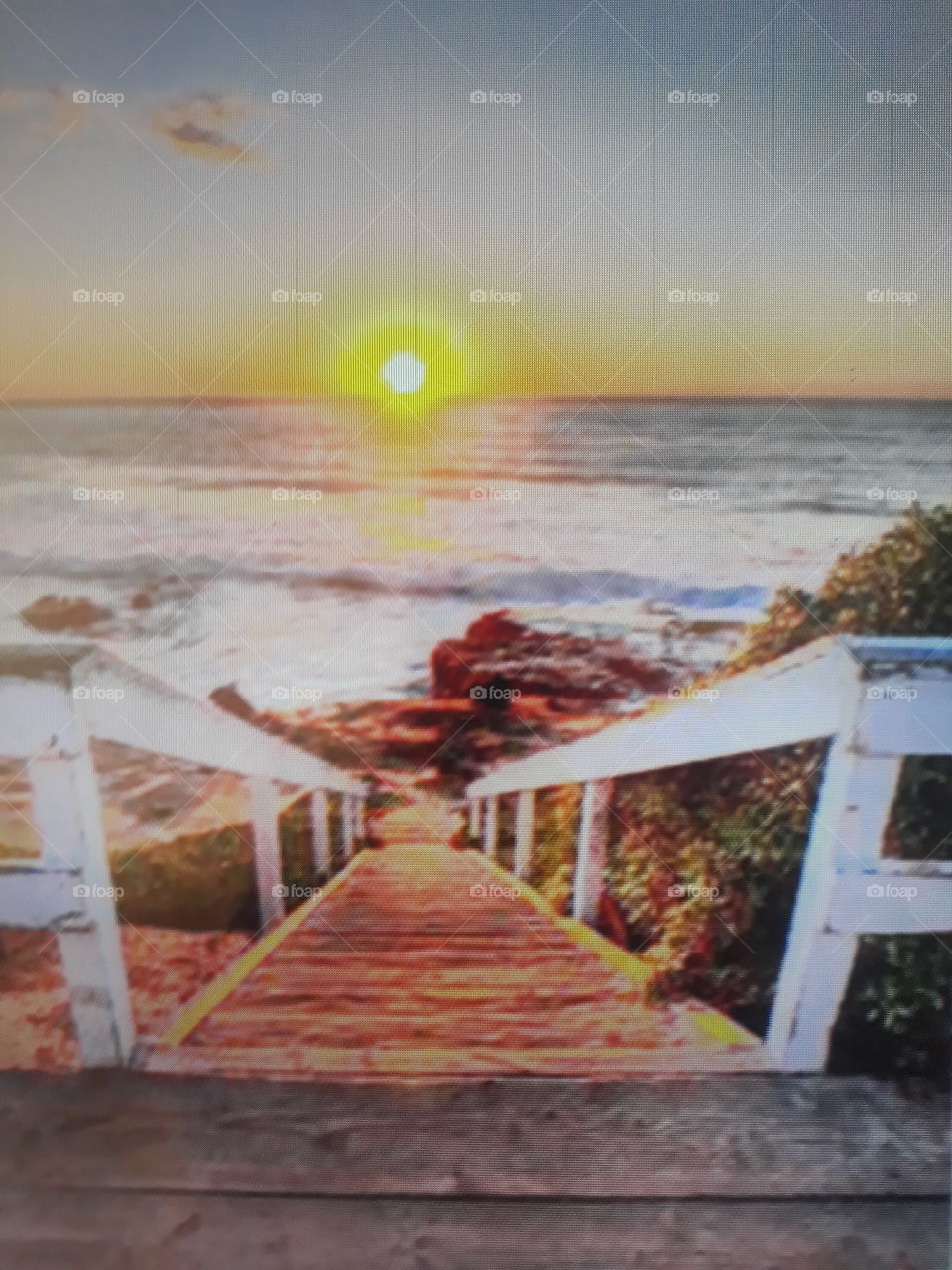 paisagem com lindo por do Sol