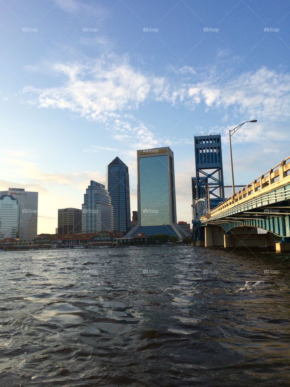 Jax sunset. Walking under the bridge at sunset in Jacksonville, FL. 