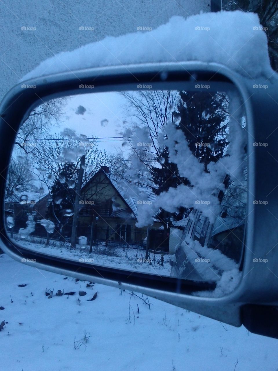objects in the winter mirror