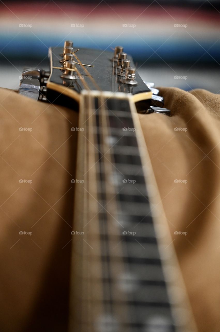 Grandma's mandolin on the couch