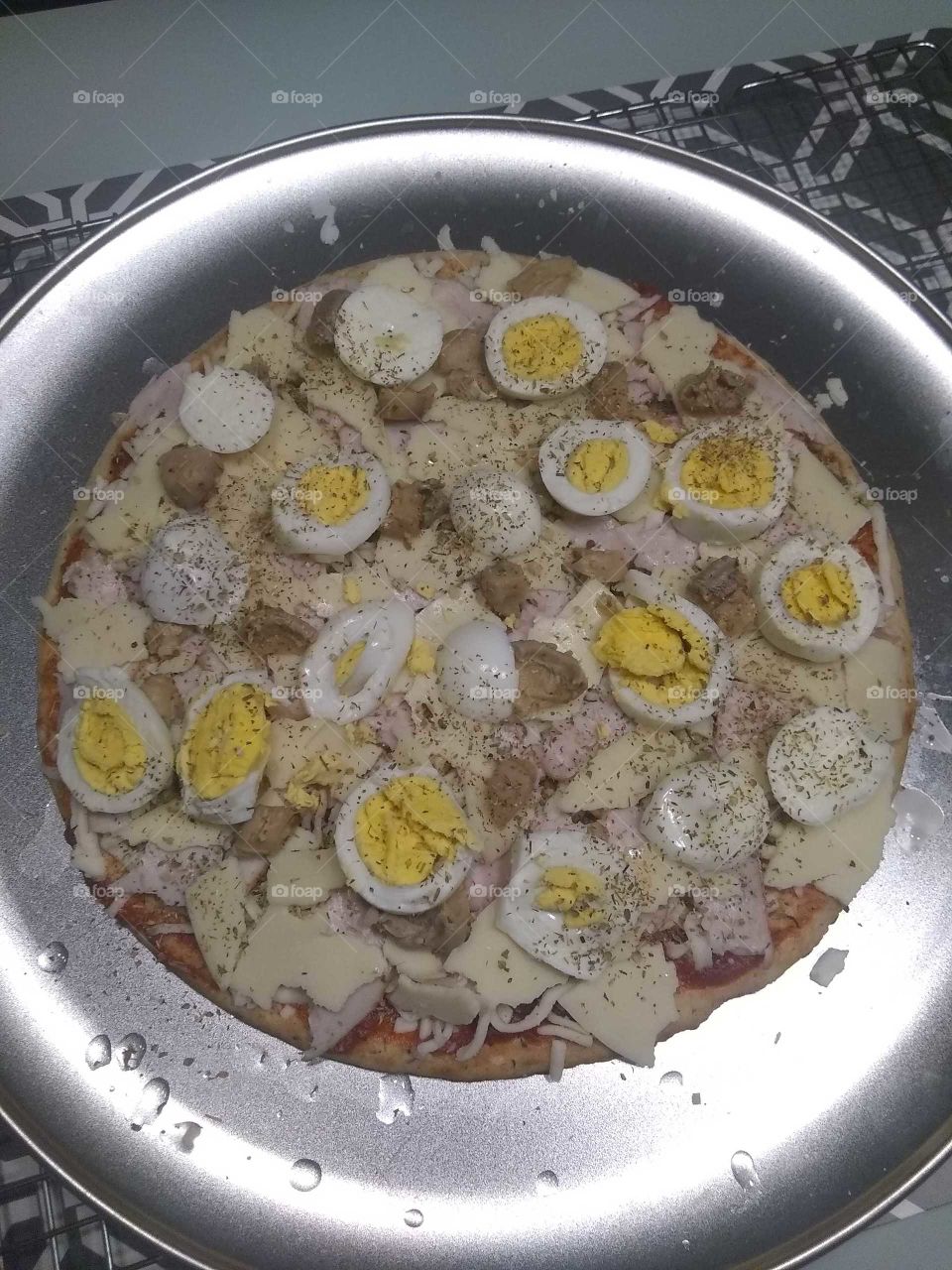 Pizza à Portuguesa.