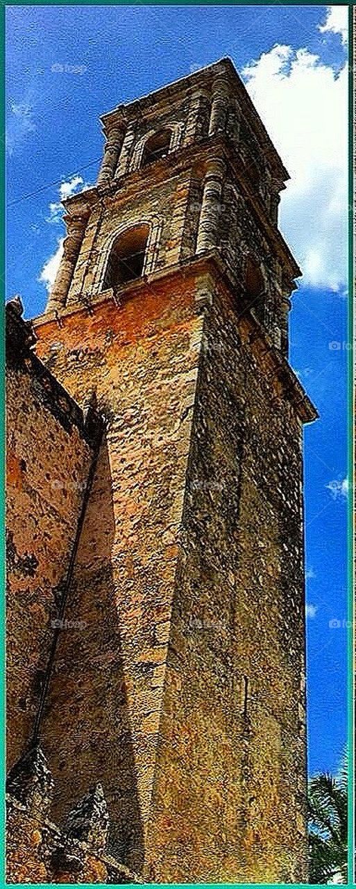 Cathedral spire in Villadolid, Mexico 