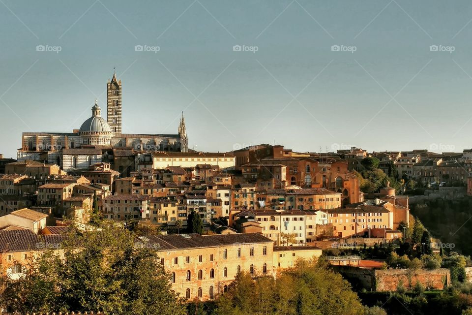 The Duomo of Siena, seen from the Fortezza Medicea