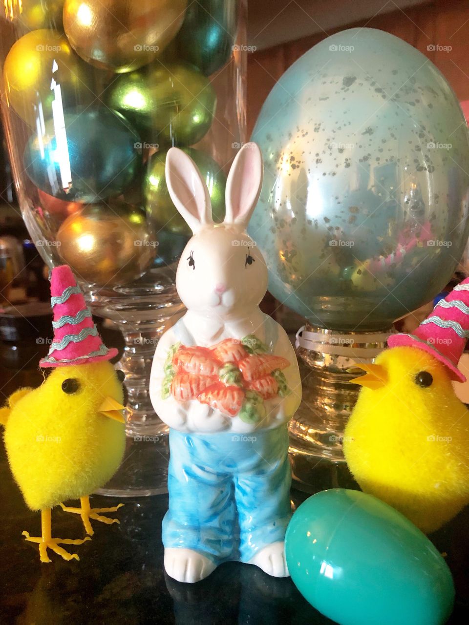 Happy Easter decorations.