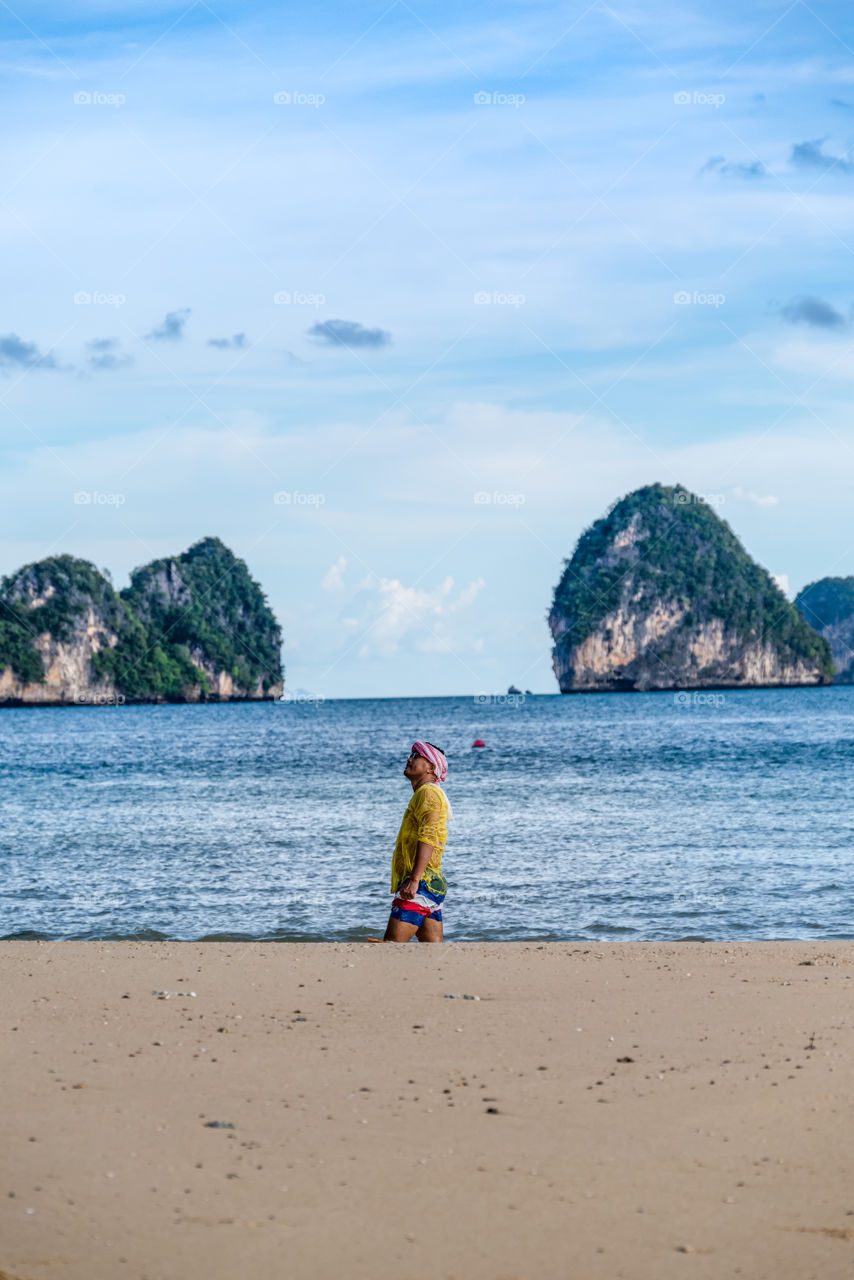 Summer time on the beautiful island in the southern of Thailand