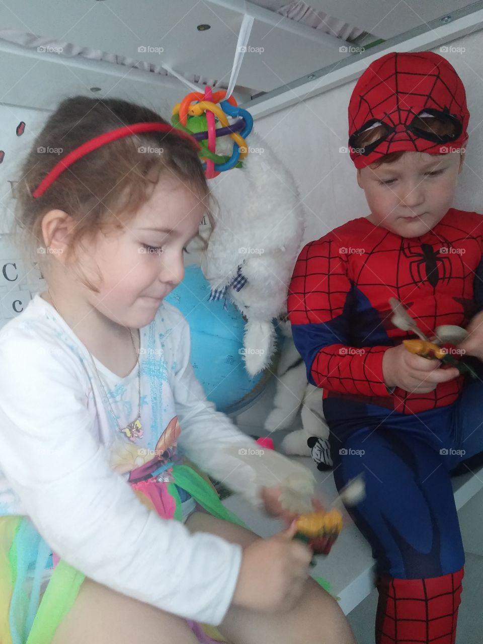 Spiderman and Princess.