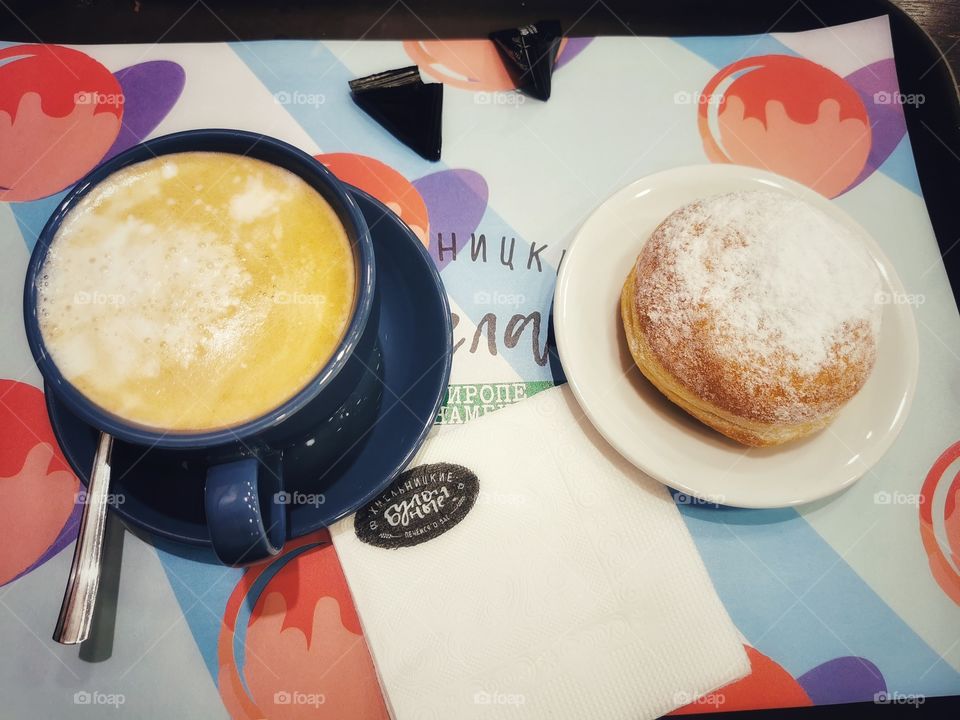 Coffee table served eat tasty view day outdoor outside street capture cafe restaurant