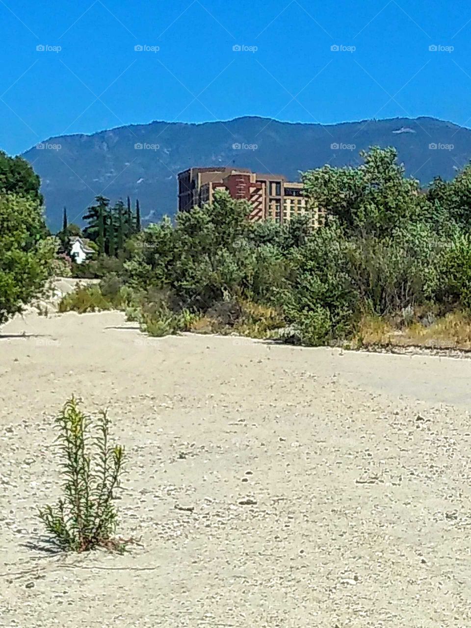 walking on back Trail in California came across this beautiful scenery Pechanga casino and the mountain in back