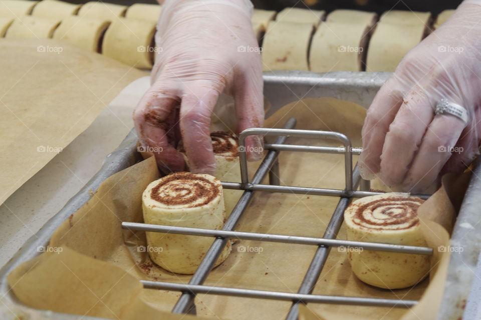 A mom about to bake cinnamon rolls