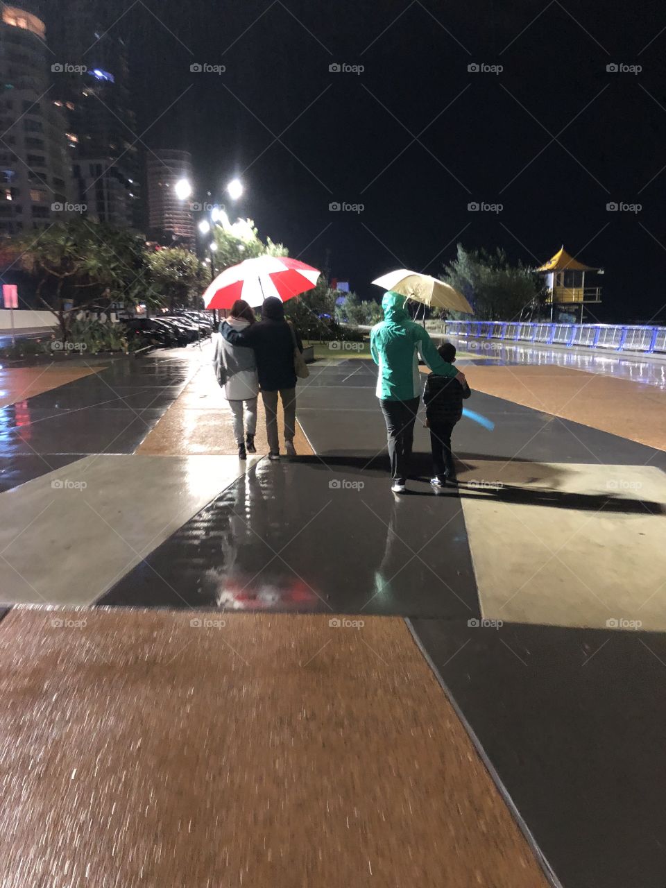 Walking in the rain 
