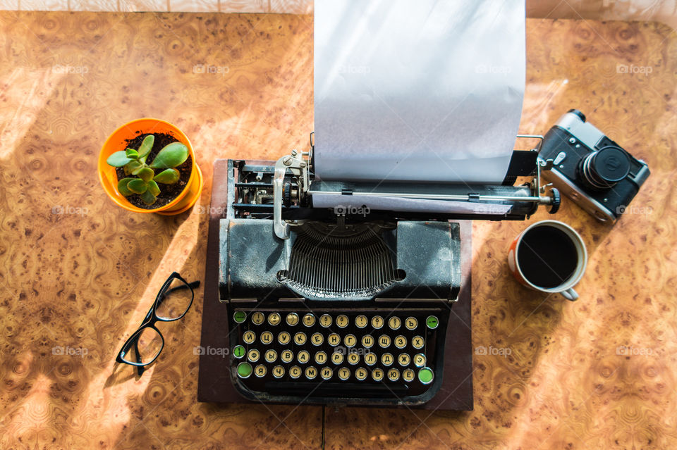 Old typewriter for writers