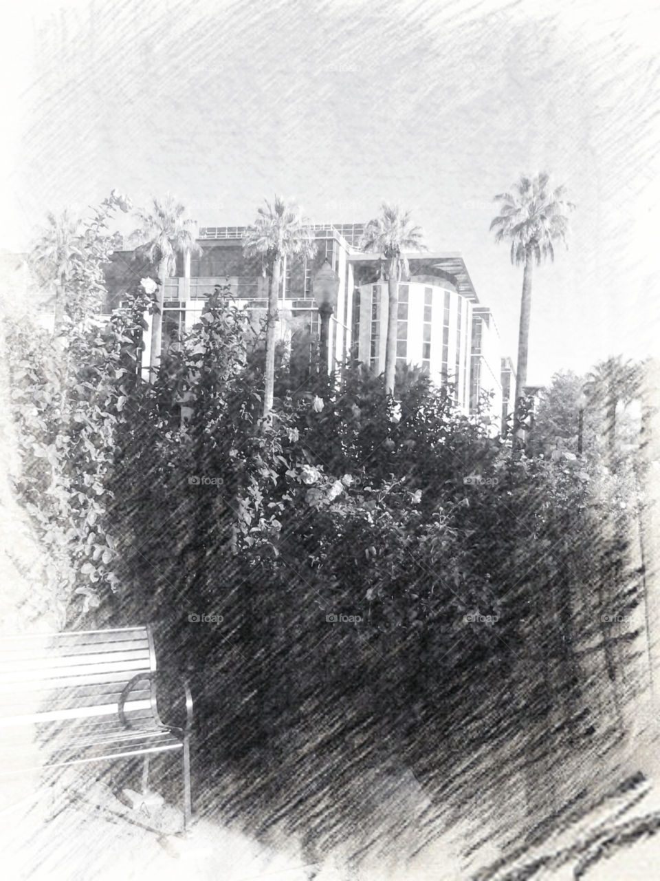 garden view. highrise view overlooking a garden