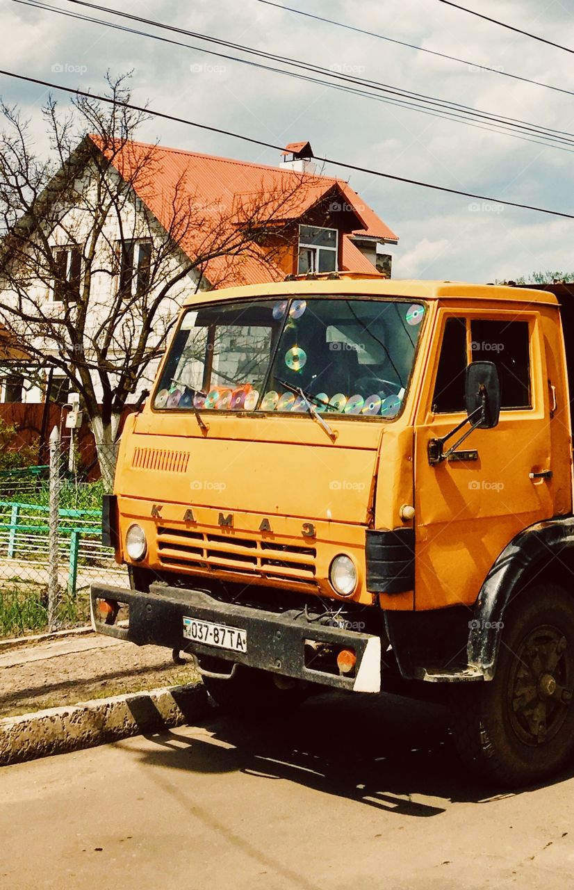 Orange truck 