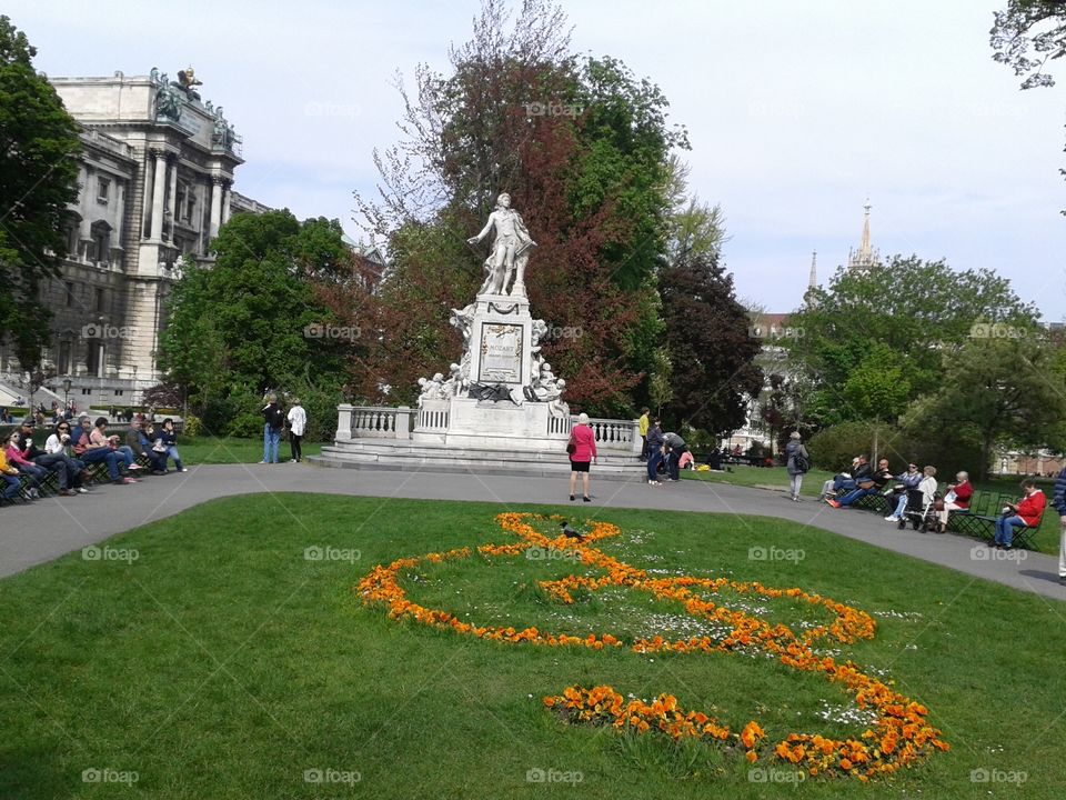 This is a tribute to the famous artist Mozart in Vienna