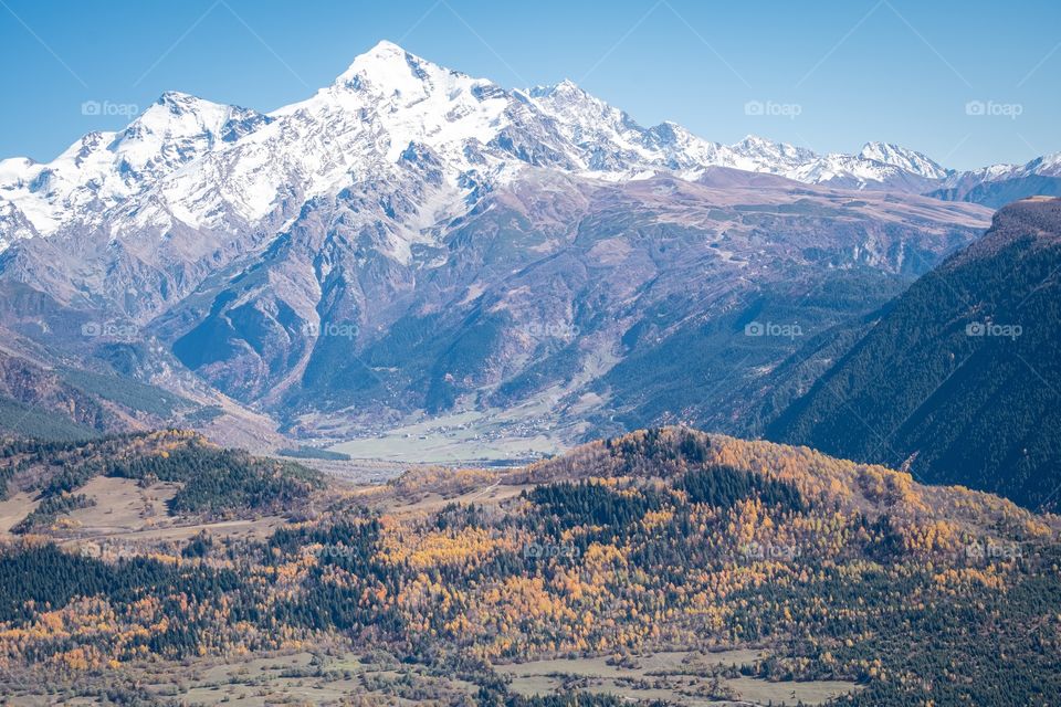 Open your world , Mountain scape in Georgia autumn season