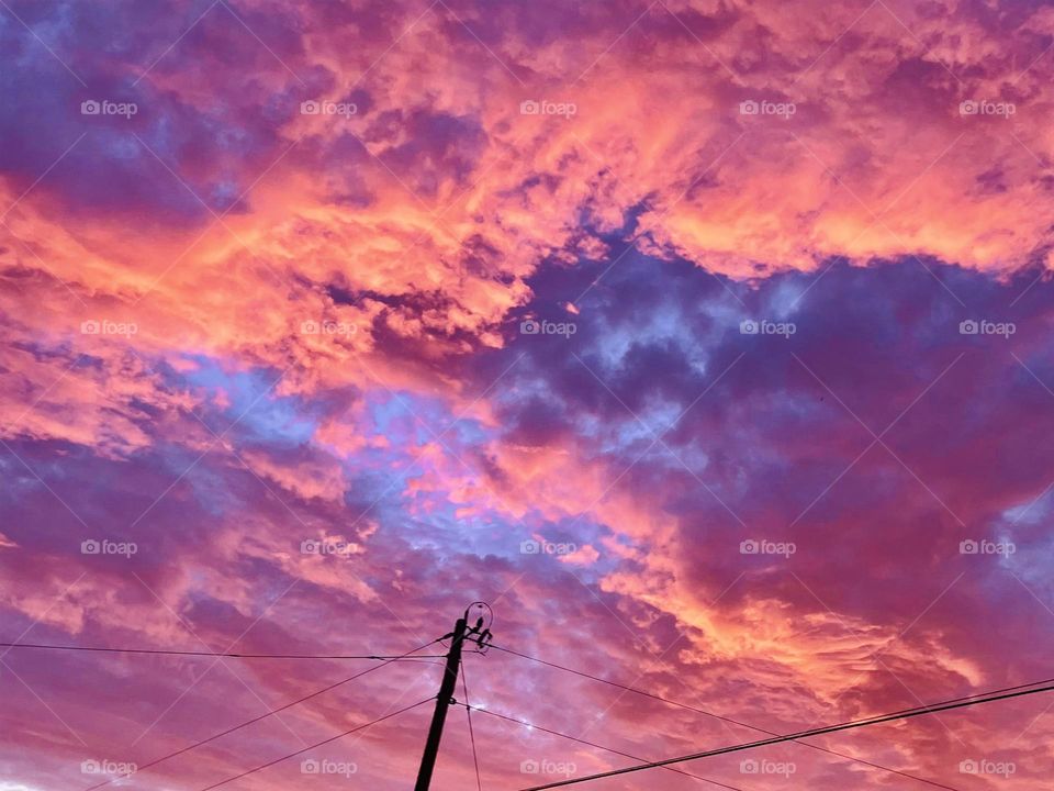 Summer sunset clouds