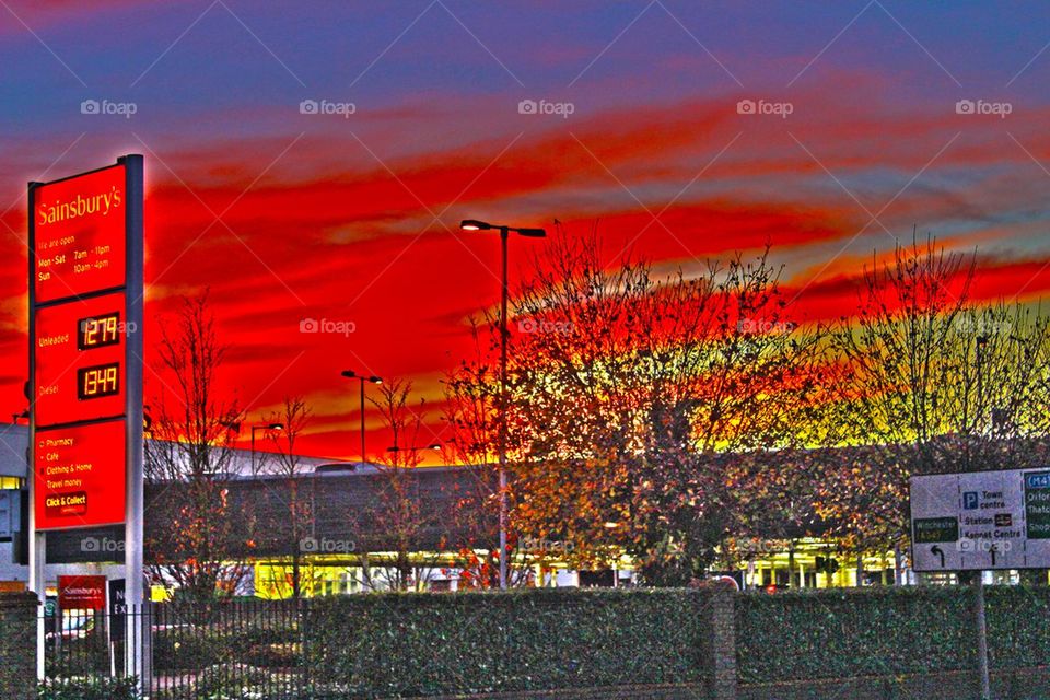 red clouds newbury sainsbury sunset at newbury by jnen