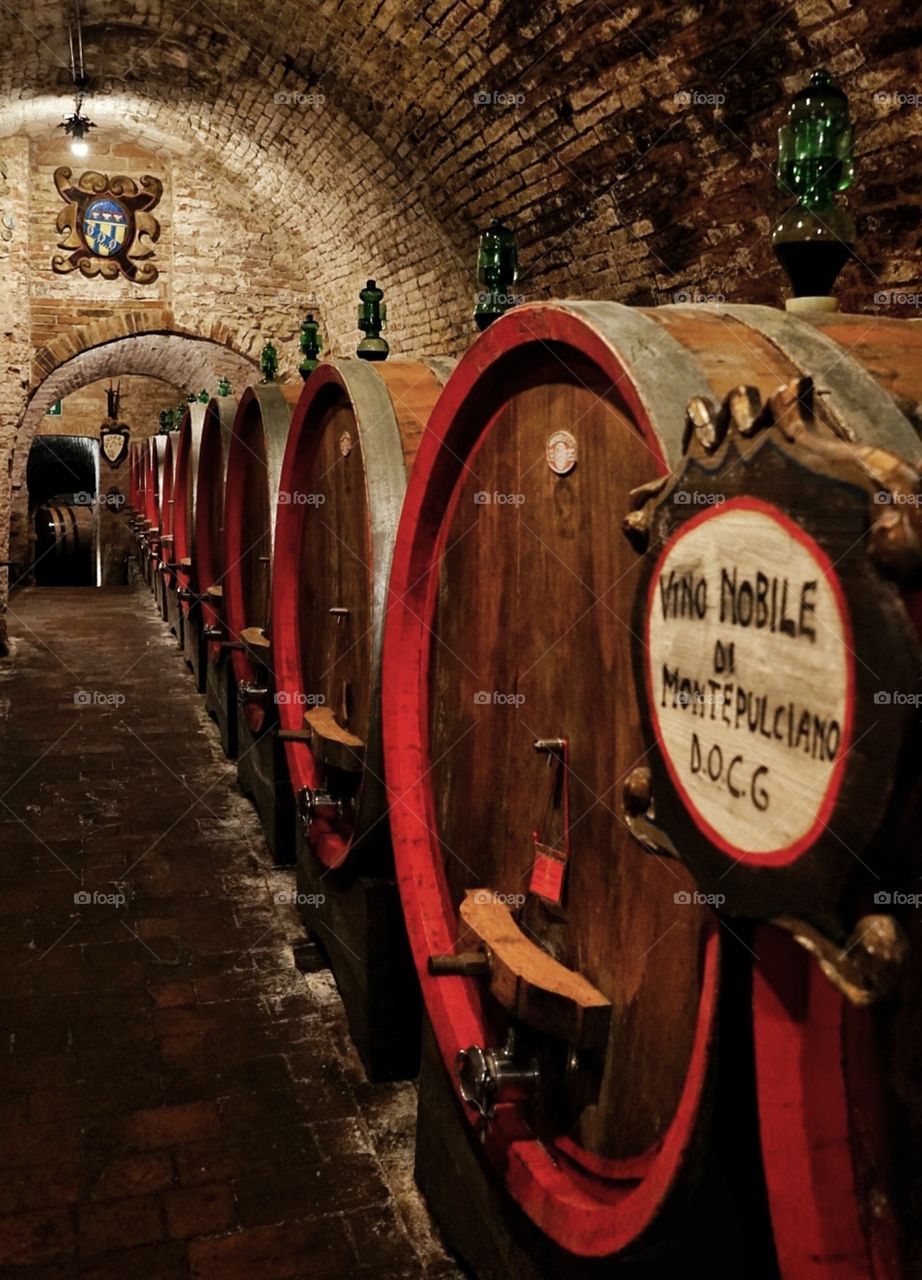 Vine barrel in Montepulciano