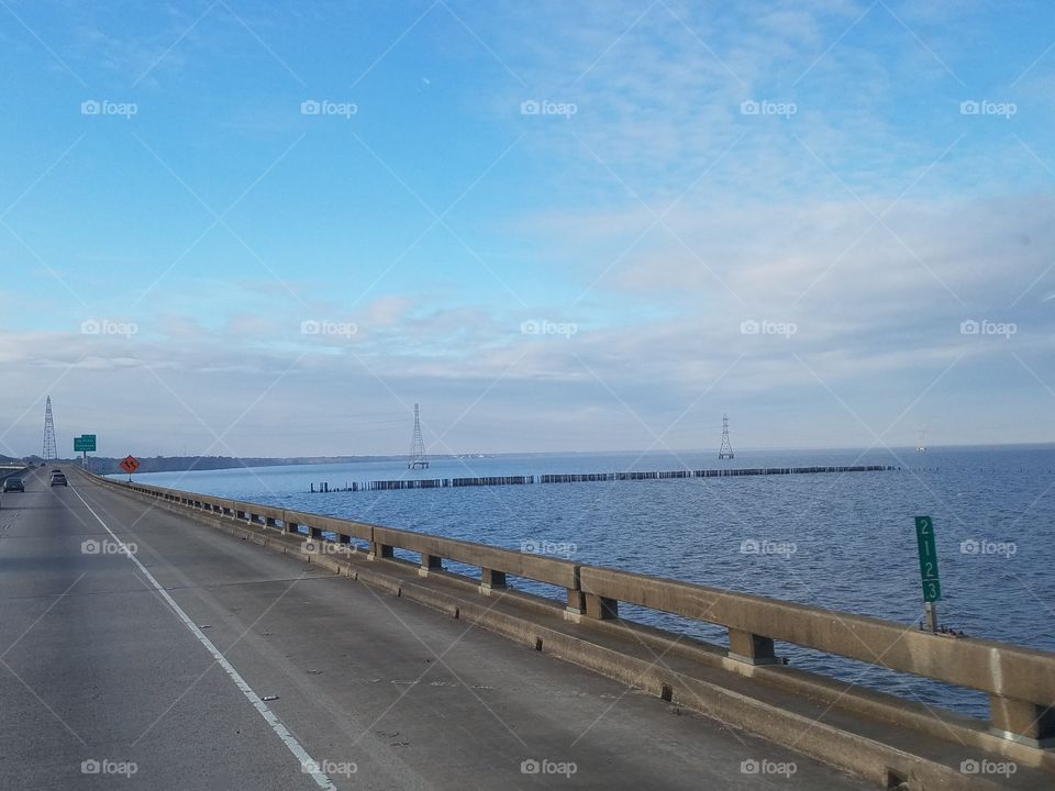 Bridge and Pier over Bay Lake