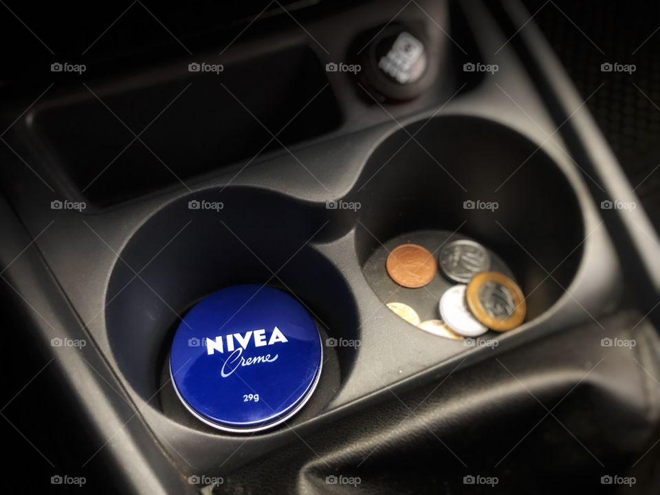 My Nívea Creme can: part of my car’s accessories list... Its own compartment...