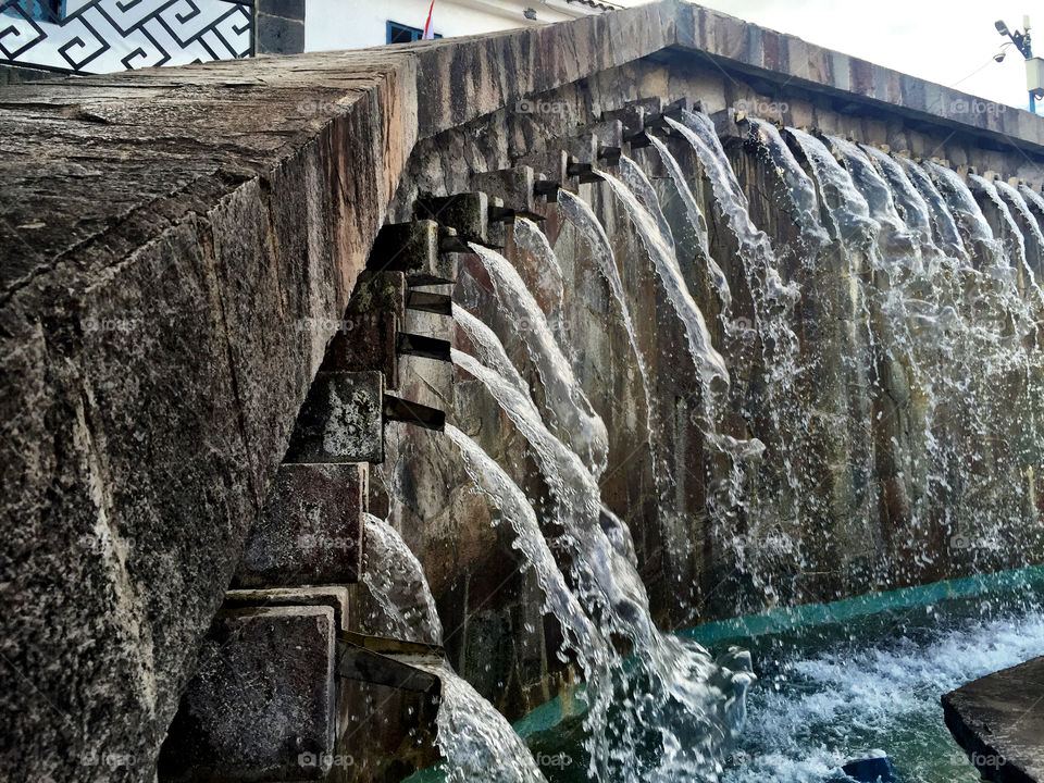 Water feature in Cuzco Peru