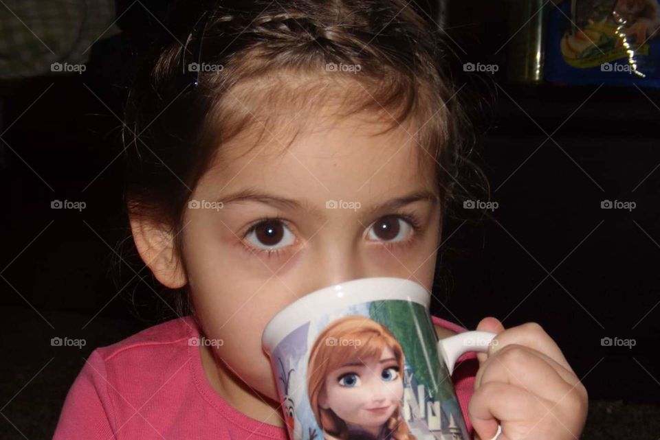 drinking hot cocoa