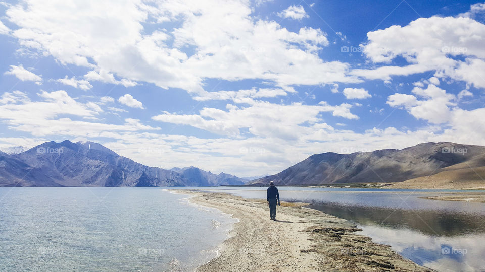 at Pangong Lake, India