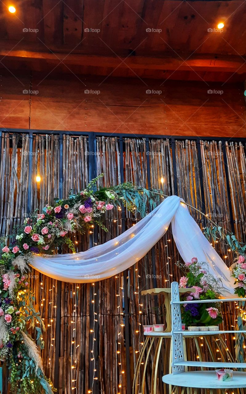 Decoration for party,flower,roses,decoration,party,flower bow,wood,bow,linghts,colorfu,landscape, romance