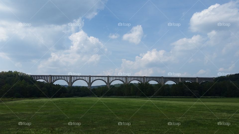 Tunkhannock Viaduct. at one time this was the world's largest concrete bridge.  Nicholson, Pa