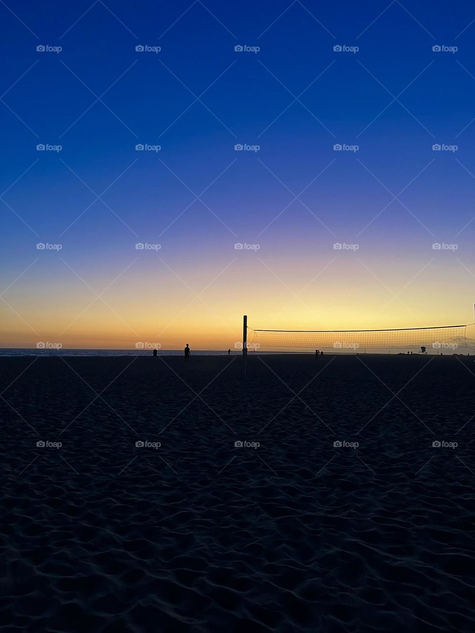 Beautiful sunset on Silver Strand State Beach in Oxnard California 