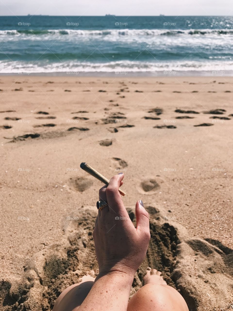 joint on the beach