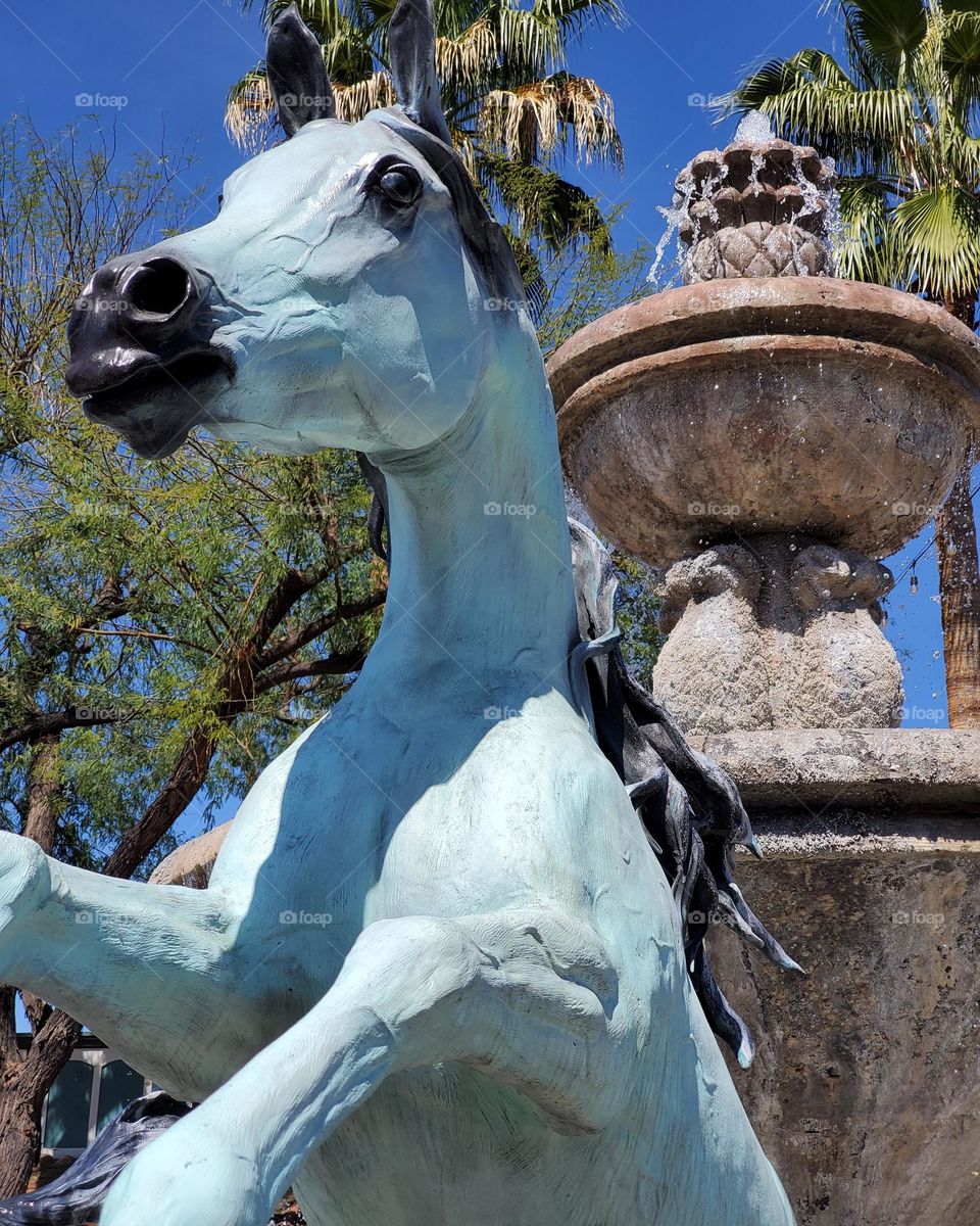 Bronze Horse Fountain in Scottsdale