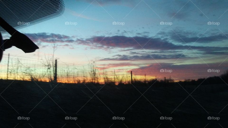 Sunset, Landscape, Dawn, Evening, Silhouette