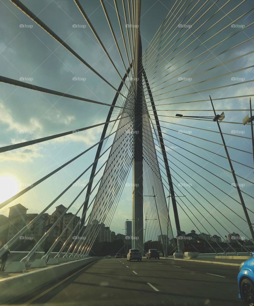 Triangle shaped bridge