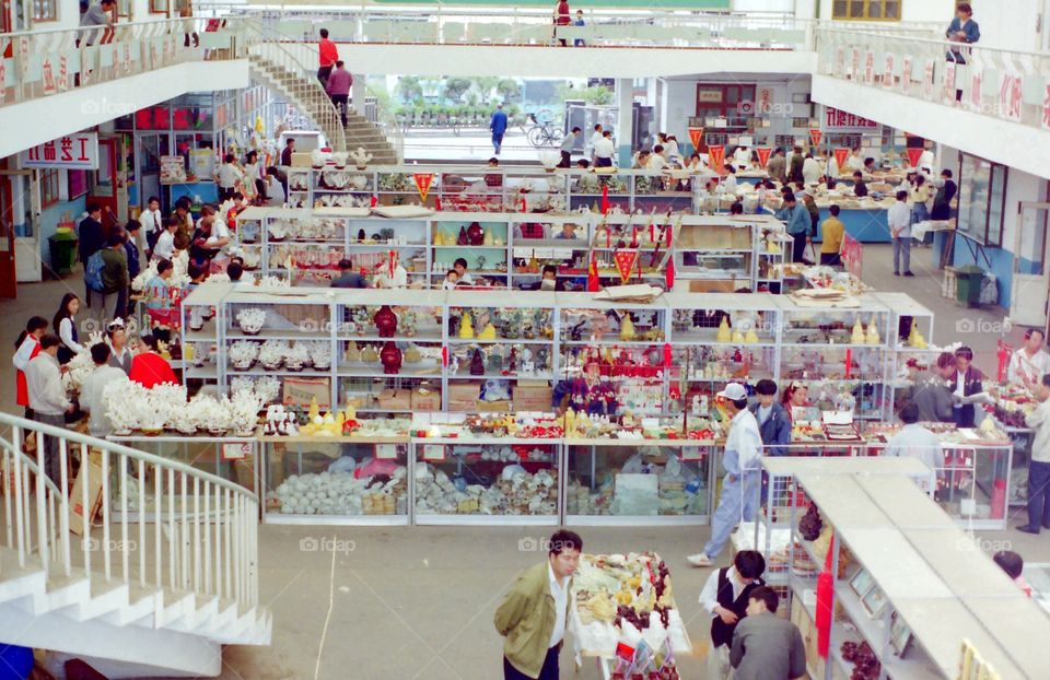 Market scene, China