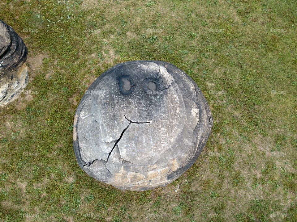 Smiley face rock