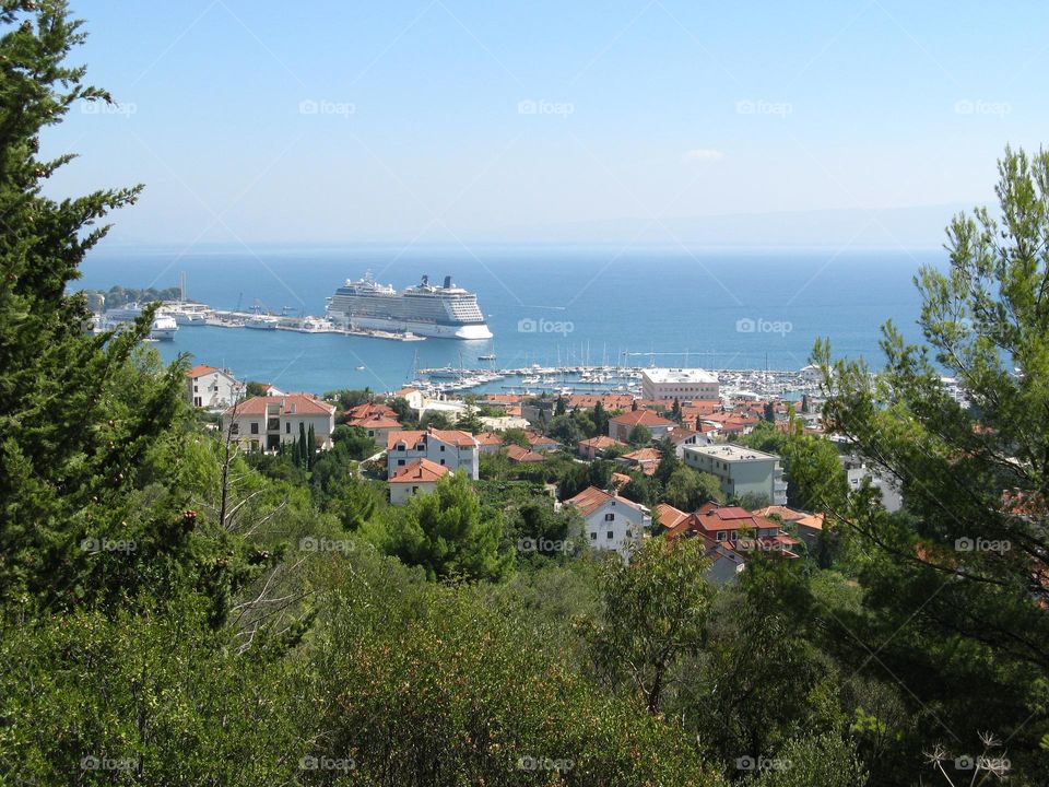 Cruise liner on Croatians coast
