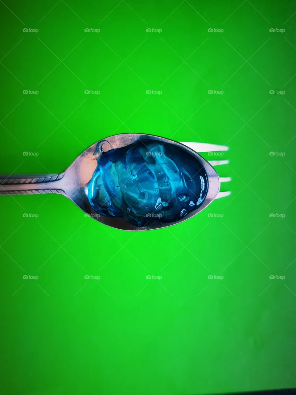 Liquid on a spoon