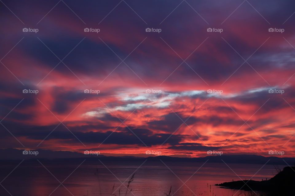 Dusk over the ocean