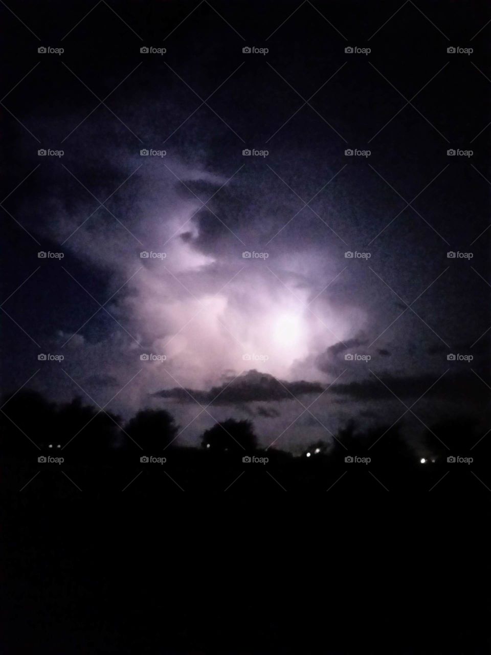Thunderstorm, on a hot summers night in Texas