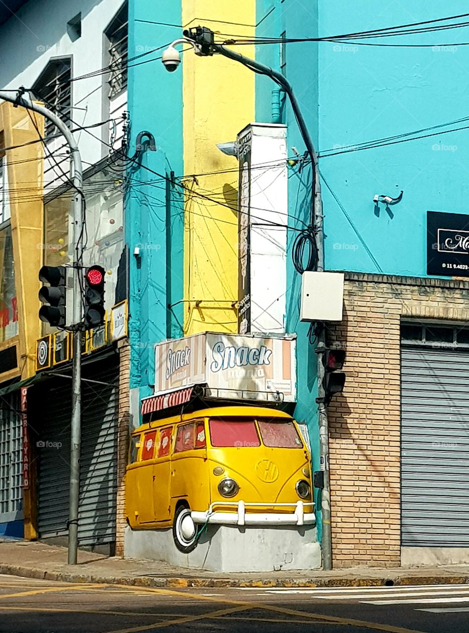 Kombi car on the wall