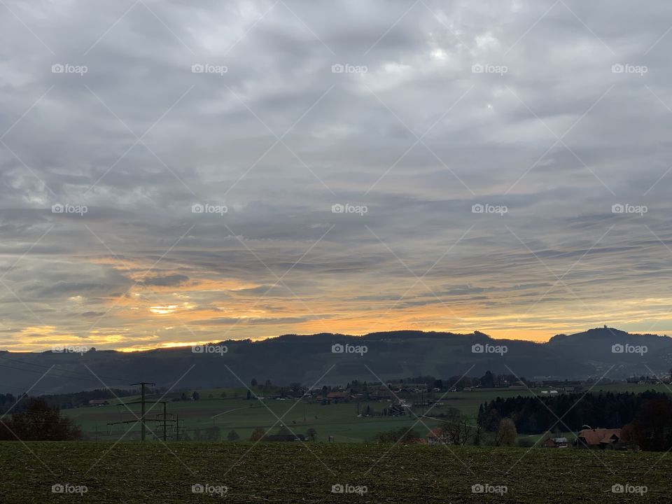A village in the Swiss country