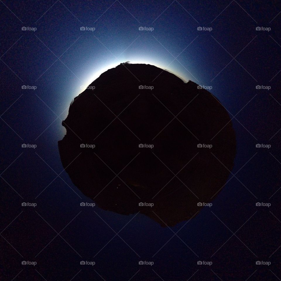 Stereographic sunset