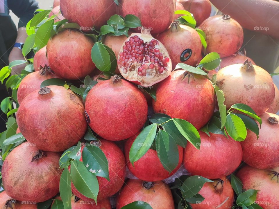 pomegranate for sale on the streets of Jakarta