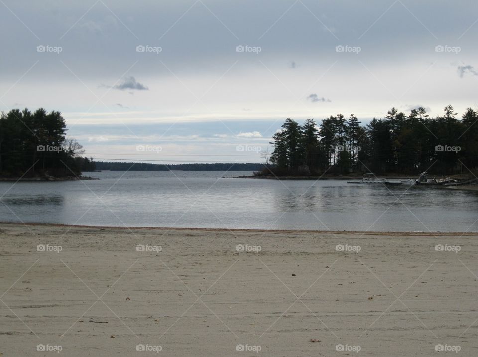 Point Sebago. A view of the cove at Point Sebago Resort, Maine
