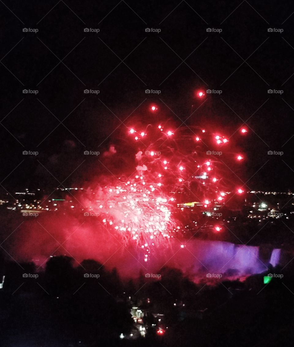 Niagara falls  canada fireworks