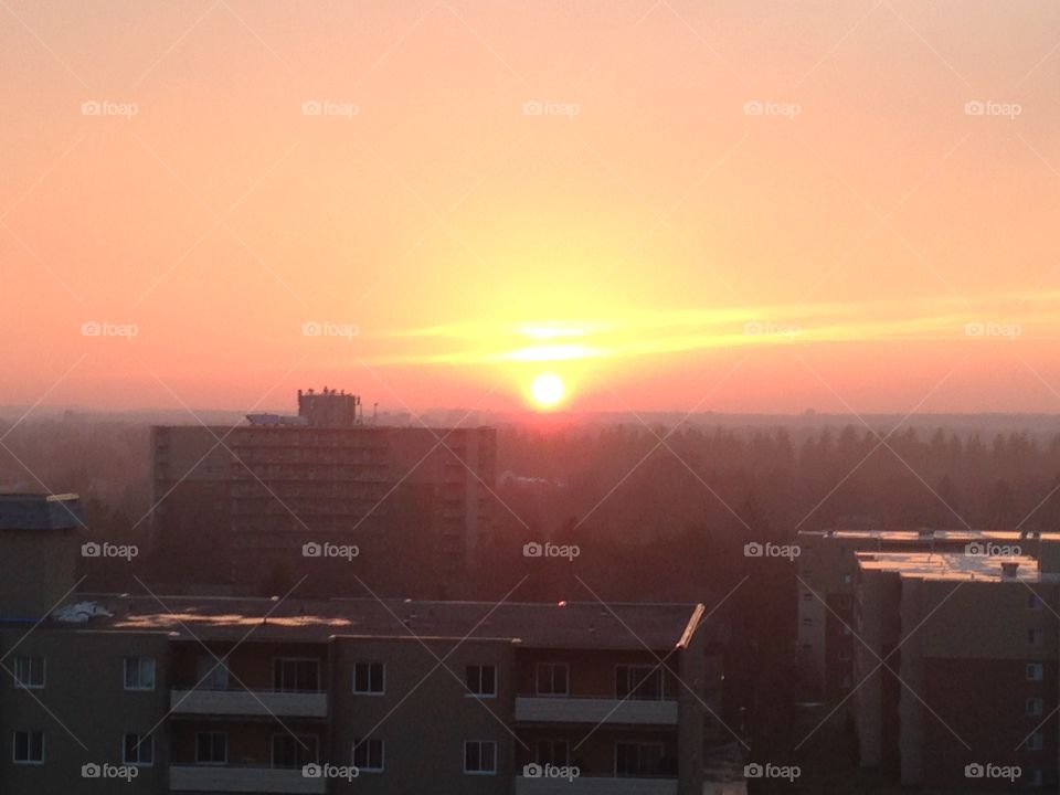 View of the sunset from my place 